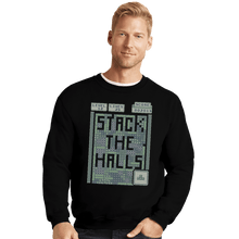 Load image into Gallery viewer, Shirts Crewneck Sweater, Unisex / Small / Black Stack The Halls

