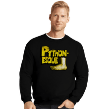 Load image into Gallery viewer, Shirts Crewneck Sweater, Unisex / Small / Black Pythonesque
