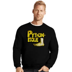 Shirts Crewneck Sweater, Unisex / Small / Black Pythonesque