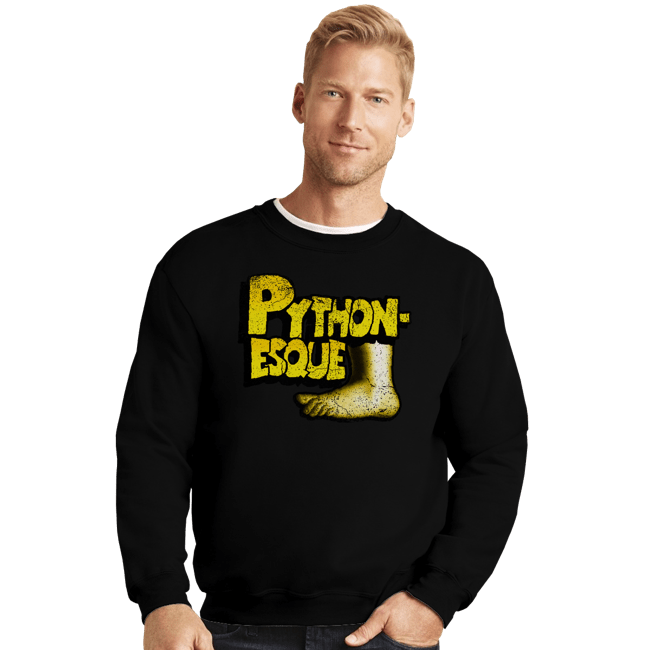 Shirts Crewneck Sweater, Unisex / Small / Black Pythonesque