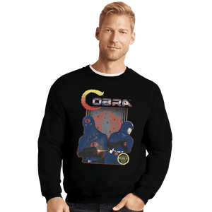 Shirts Crewneck Sweater, Unisex / Small / Black Cobra