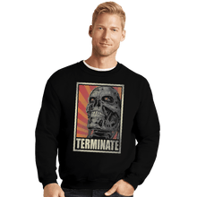 Load image into Gallery viewer, Shirts Crewneck Sweater, Unisex / Small / Black Terminate
