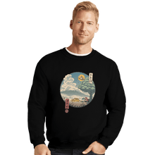 Load image into Gallery viewer, Shirts Crewneck Sweater, Unisex / Small / Black Neighbor&#39;s Ukiyo-e
