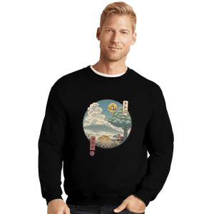 Shirts Crewneck Sweater, Unisex / Small / Black Neighbor's Ukiyo-e