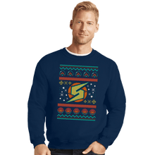 Load image into Gallery viewer, Secret_Shirts Crewneck Sweater, Unisex / Small / Navy Ugly Metroid
