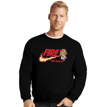 Load image into Gallery viewer, Shirts Crewneck Sweater, Unisex / Small / Black Yoga Flame
