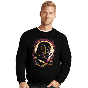 Daily_Deal_Shirts Crewneck Sweater, Unisex / Small / Black Big Head