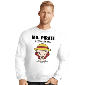 Shirts Crewneck Sweater, Unisex / Small / White The Little Mr Pirate