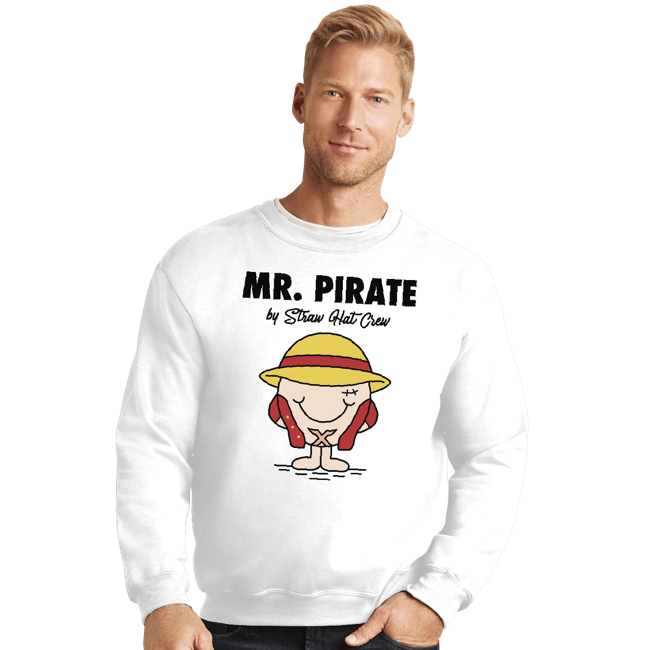 Shirts Crewneck Sweater, Unisex / Small / White The Little Mr Pirate