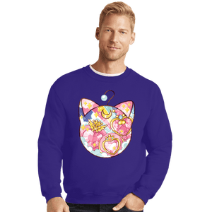 Shirts Crewneck Sweater, Unisex / Small / Violet Magical Silhouettes - Luna P