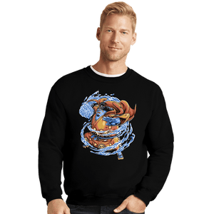 Daily_Deal_Shirts Crewneck Sweater, Unisex / Small / Black fishman Karate