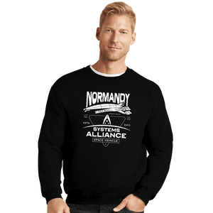 Daily_Deal_Shirts Crewneck Sweater, Unisex / Small / Black SSV Normandy
