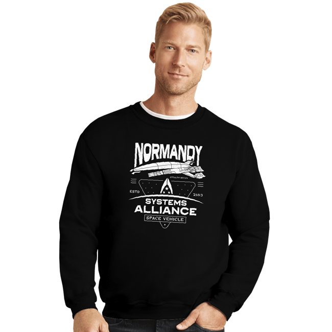 Daily_Deal_Shirts Crewneck Sweater, Unisex / Small / Black SSV Normandy