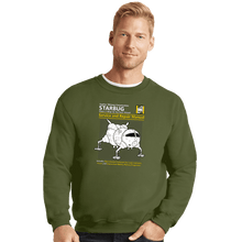 Load image into Gallery viewer, Shirts Crewneck Sweater, Unisex / Small / Military Green Starbug Repair Manual
