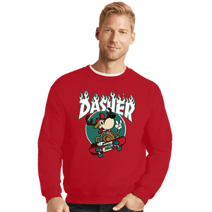 Secret_Shirts Crewneck Sweater, Unisex / Small / Red Dasher Thrasher