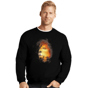 Shirts Crewneck Sweater, Unisex / Small / Black The Savannah King