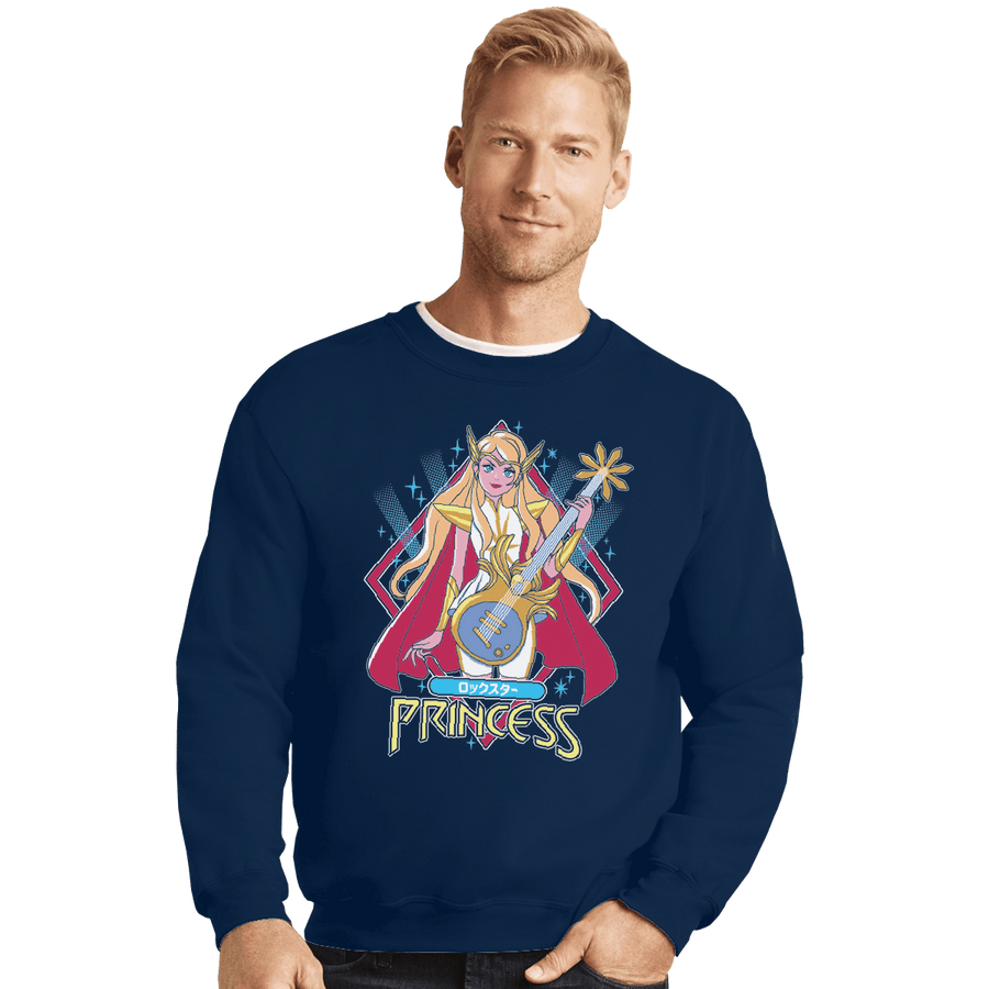 Shirts Crewneck Sweater, Unisex / Small / Navy Etherian Rockstar