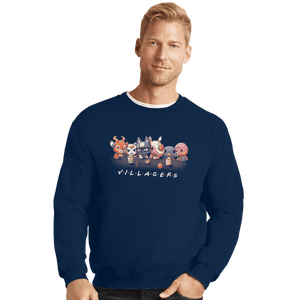 Shirts Crewneck Sweater, Unisex / Small / Navy Animal Crossing Friends