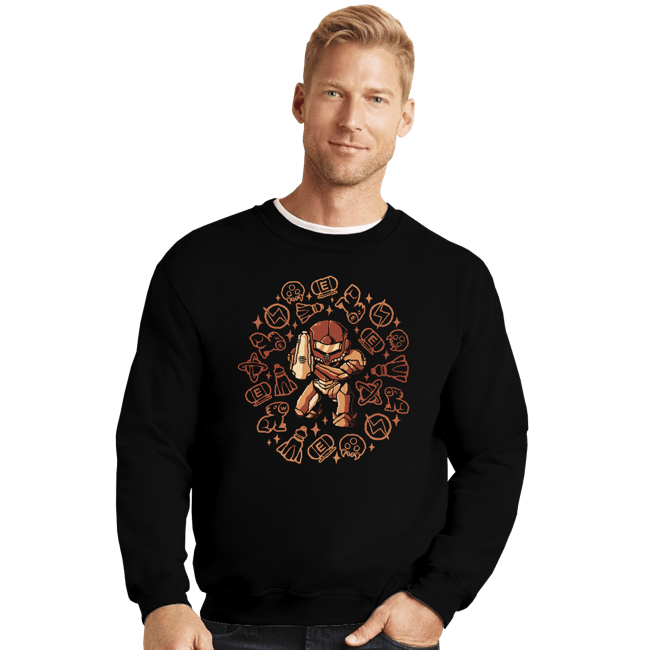 Secret_Shirts Crewneck Sweater, Unisex / Small / Black Hunter Girl