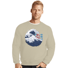 Load image into Gallery viewer, Shirts Crewneck Sweater, Unisex / Small / Sand Funky Wave
