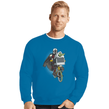 Load image into Gallery viewer, Shirts Crewneck Sweater, Unisex / Small / Sapphire Foundling Phone Home
