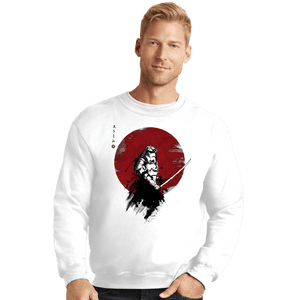 Shirts Crewneck Sweater, Unisex / Small / White Storm Samurai
