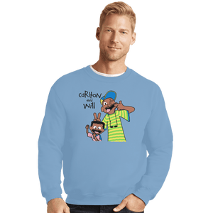 Shirts Crewneck Sweater, Unisex / Small / Powder Blue Carlton And Will