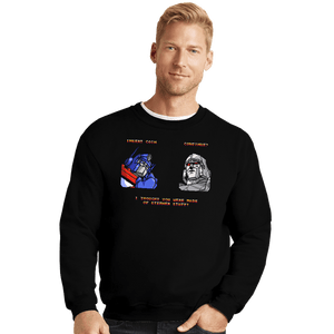 Daily_Deal_Shirts Crewneck Sweater, Unisex / Small / Black Cybertron Fighter