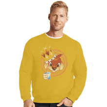 Load image into Gallery viewer, Shirts Crewneck Sweater, Unisex / Small / Gold Bad Fur Day
