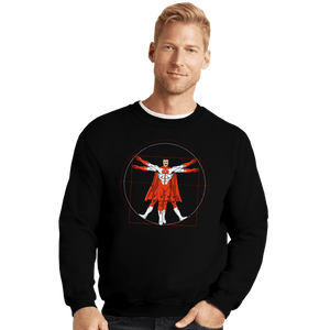 Daily_Deal_Shirts Crewneck Sweater, Unisex / Small / Black Vitruvian Viltrumite