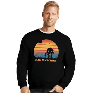 Shirts Crewneck Sweater, Unisex / Small / Black Robot Feels