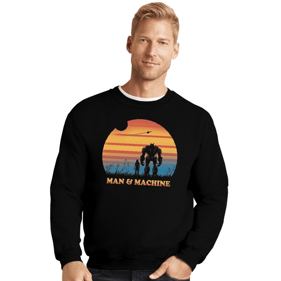 Shirts Crewneck Sweater, Unisex / Small / Black Robot Feels