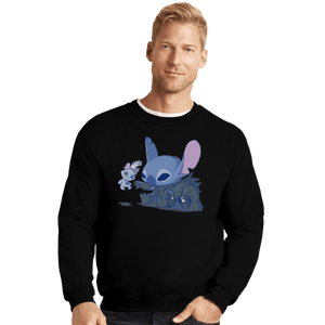 Shirts Crewneck Sweater, Unisex / Small / Black Darth Stitch