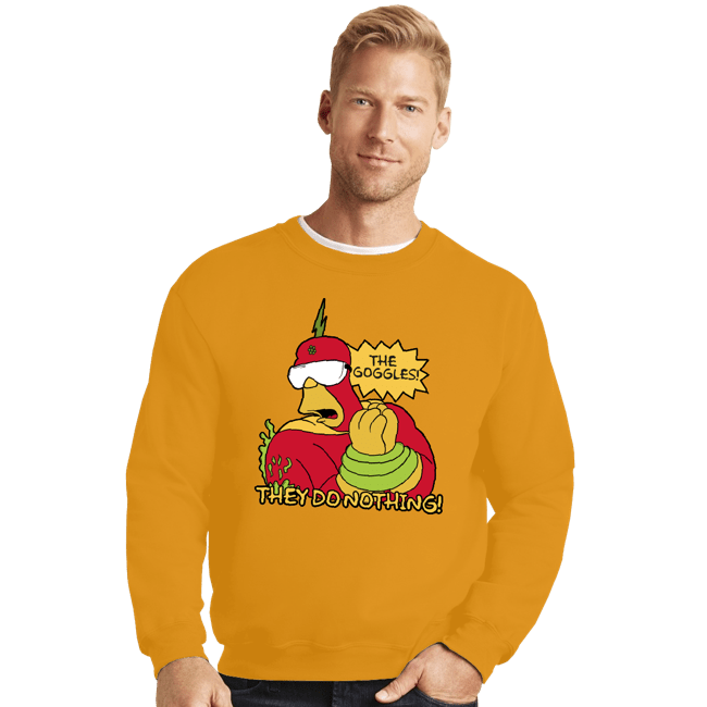 Secret_Shirts Crewneck Sweater, Unisex / Small / Gold The Goggles!