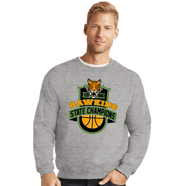 Secret_Shirts Crewneck Sweater, Unisex / Small / Sports Grey Hawkins 86