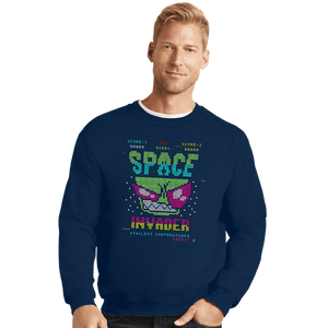 Secret_Shirts Crewneck Sweater, Unisex / Small / Navy Space Invader Zim