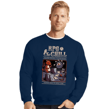 Load image into Gallery viewer, Secret_Shirts Crewneck Sweater, Unisex / Small / Navy RPG And Chill
