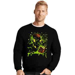 Daily_Deal_Shirts Crewneck Sweater, Unisex / Small / Black Black Magic Witch