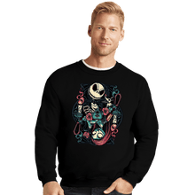 Load image into Gallery viewer, Daily_Deal_Shirts Crewneck Sweater, Unisex / Small / Black Jack &amp; Sally Card
