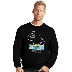 Shirts Crewneck Sweater, Unisex / Small / Black Fight Milk