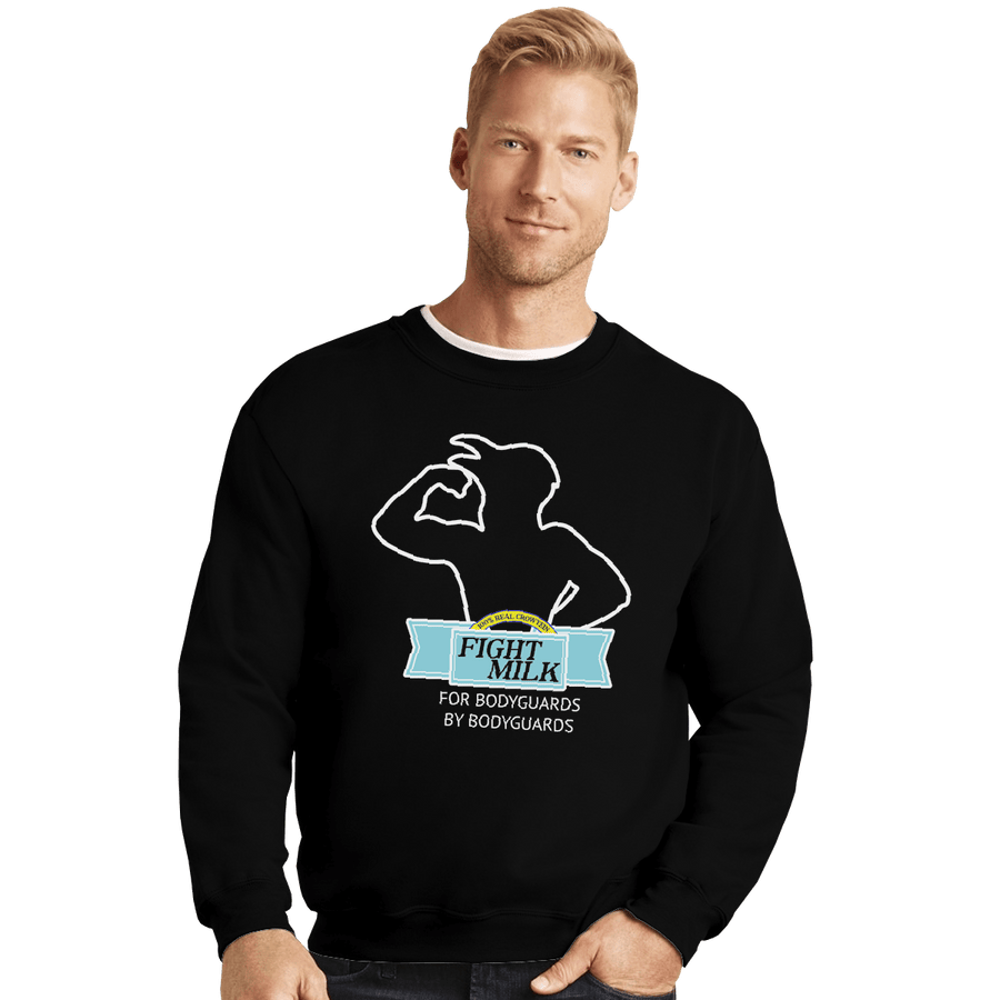 Shirts Crewneck Sweater, Unisex / Small / Black Fight Milk