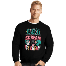 Load image into Gallery viewer, Daily_Deal_Shirts Crewneck Sweater, Unisex / Small / Black Scream for Ice Cream
