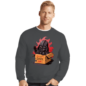 Daily_Deal_Shirts Crewneck Sweater, Unisex / Small / Charcoal Adopt The Dark Side