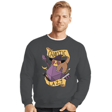 Load image into Gallery viewer, Shirts Crewneck Sweater, Unisex / Small / Charcoal Chaotic Lazy
