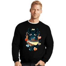 Load image into Gallery viewer, Daily_Deal_Shirts Crewneck Sweater, Unisex / Small / Black Dragon Valentine
