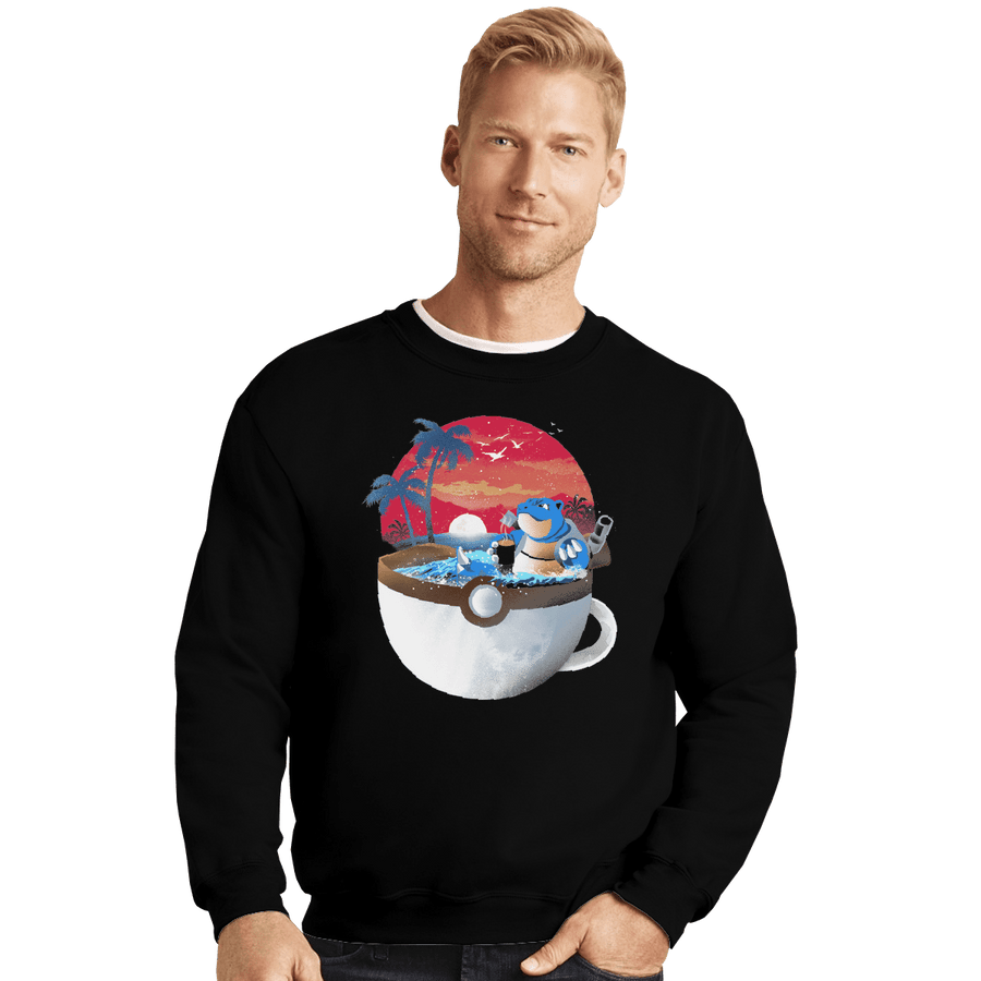 Shirts Crewneck Sweater, Unisex / Small / Black Cup Of Water
