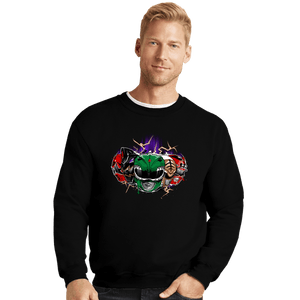 Shirts Crewneck Sweater, Unisex / Small / Black Green Legend