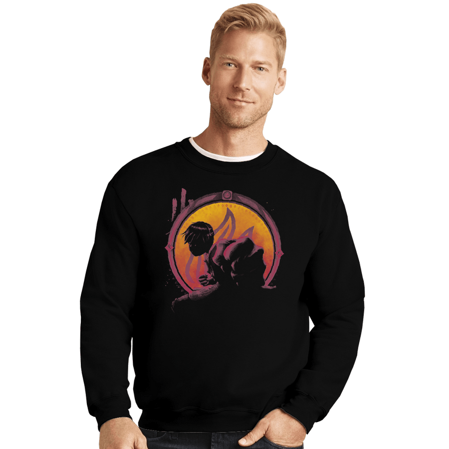 Shirts Crewneck Sweater, Unisex / Small / Black Fire Master