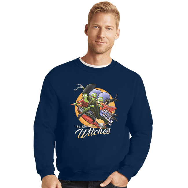 Daily_Deal_Shirts Crewneck Sweater, Unisex / Small / Navy Witches