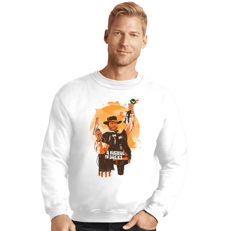 Shirts Crewneck Sweater, Unisex / Small / White A Fistful Of Ducks
